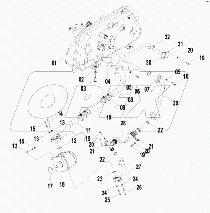00C2517 PUMP LINES (ANGLE BLADE WITH WINCH)