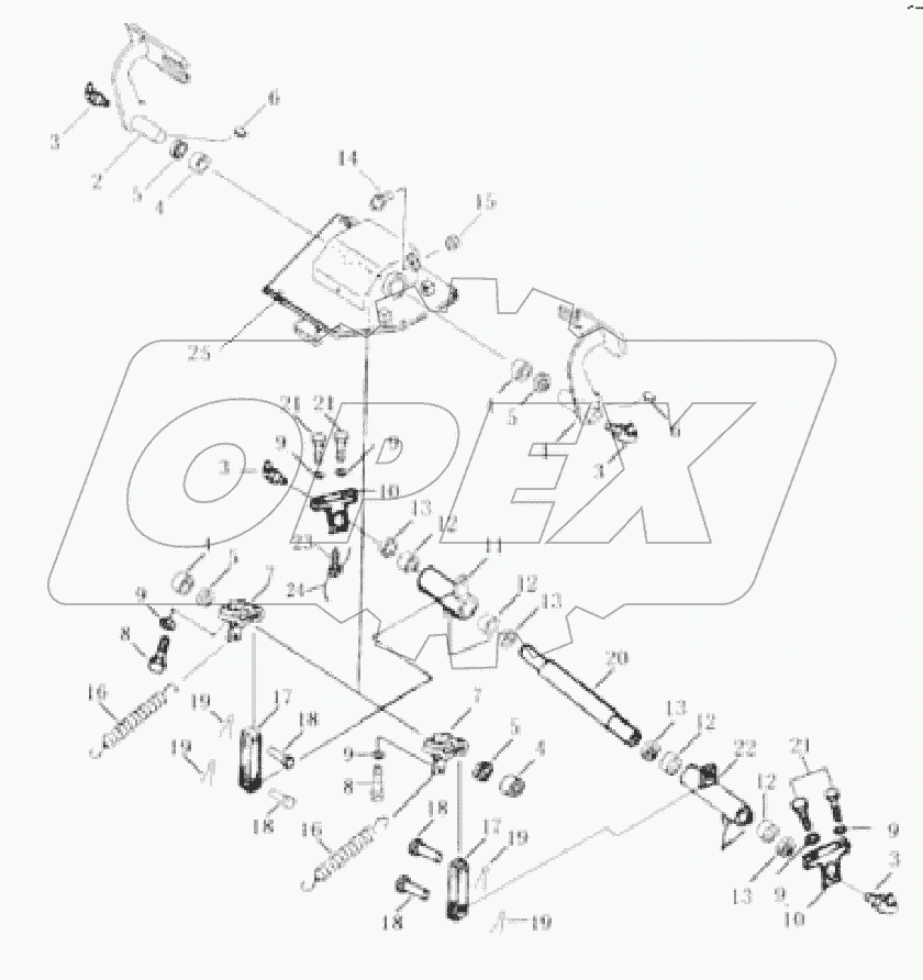 20E0270 000 BRAKE PEDAL AND LINKAGE