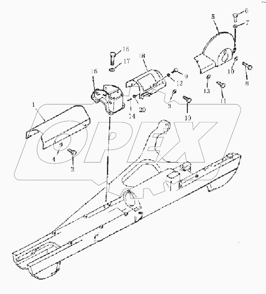 33E0077 TRACK FRAME COVER (SWAMP)