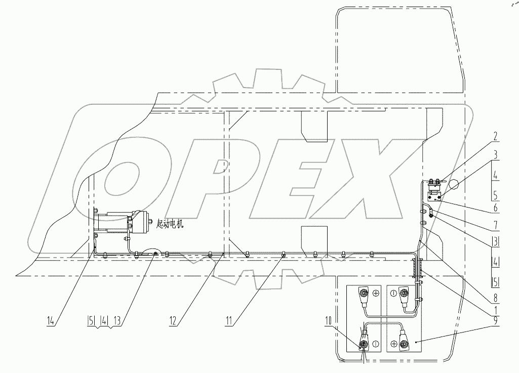  46C0449 002 BATTERY WIRING AS