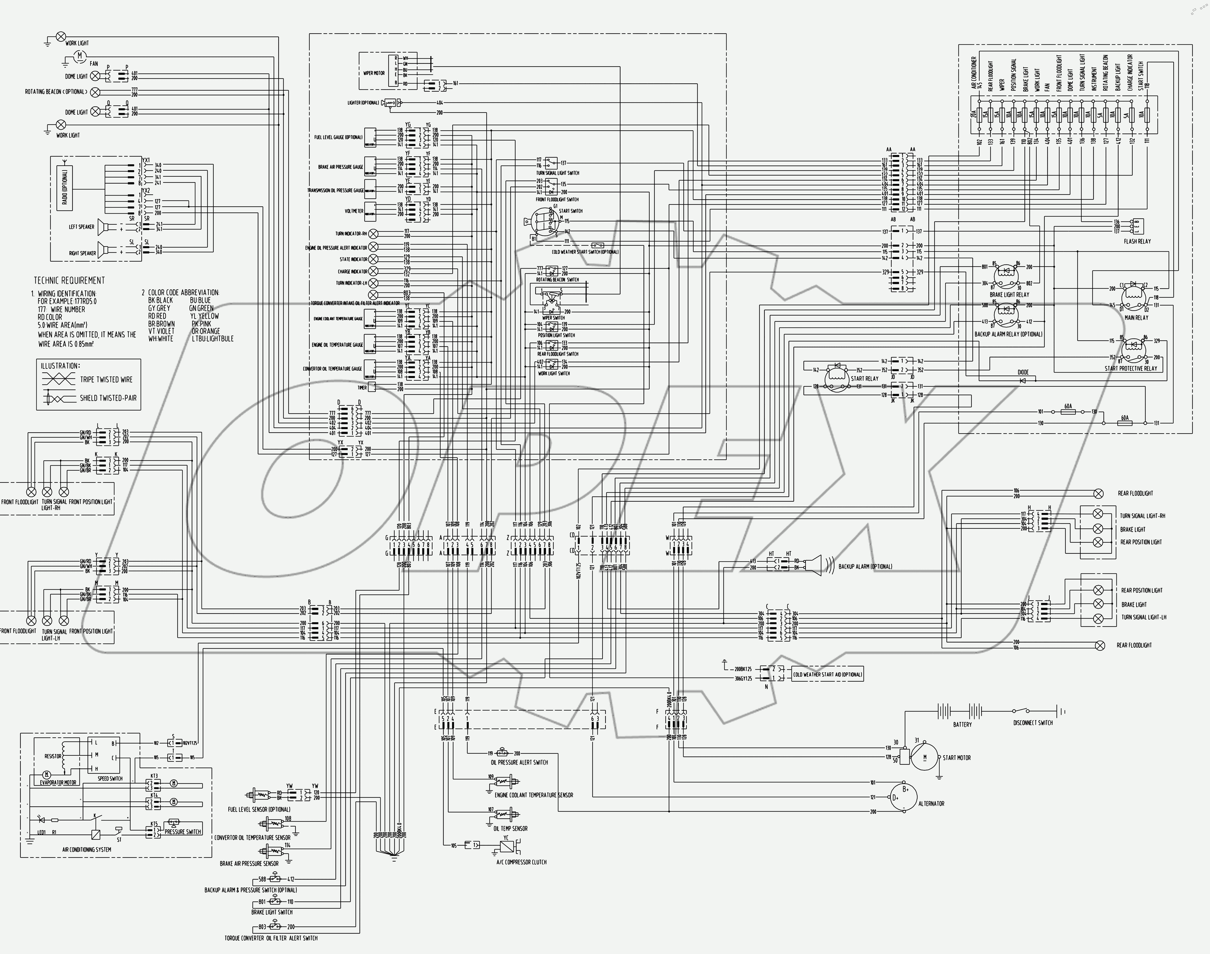  50E0333 001 ELECTRICAL SCHEMATIC