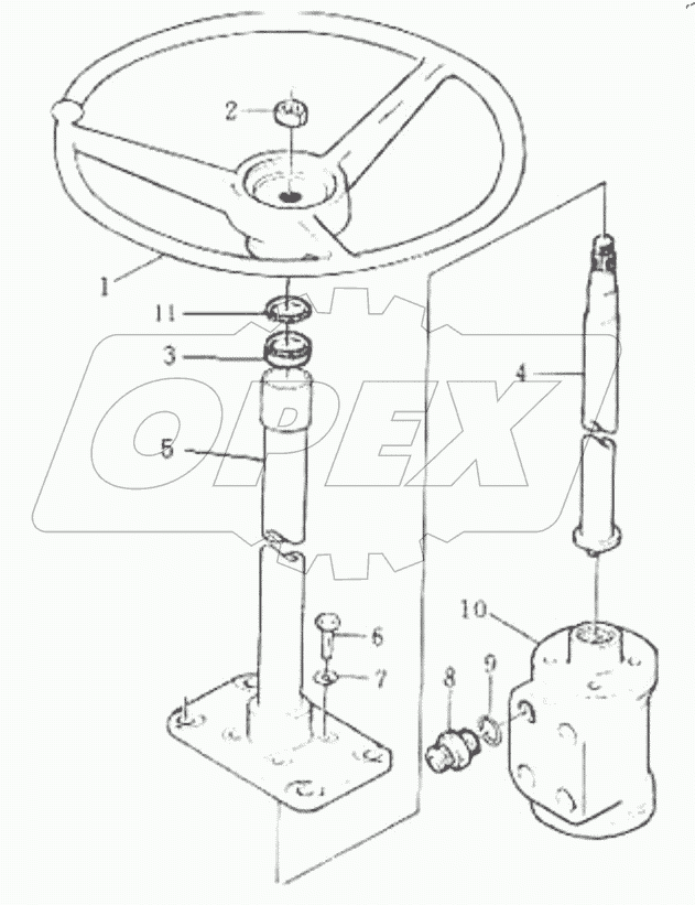  44C0004 002 STEERING COLUMN AS