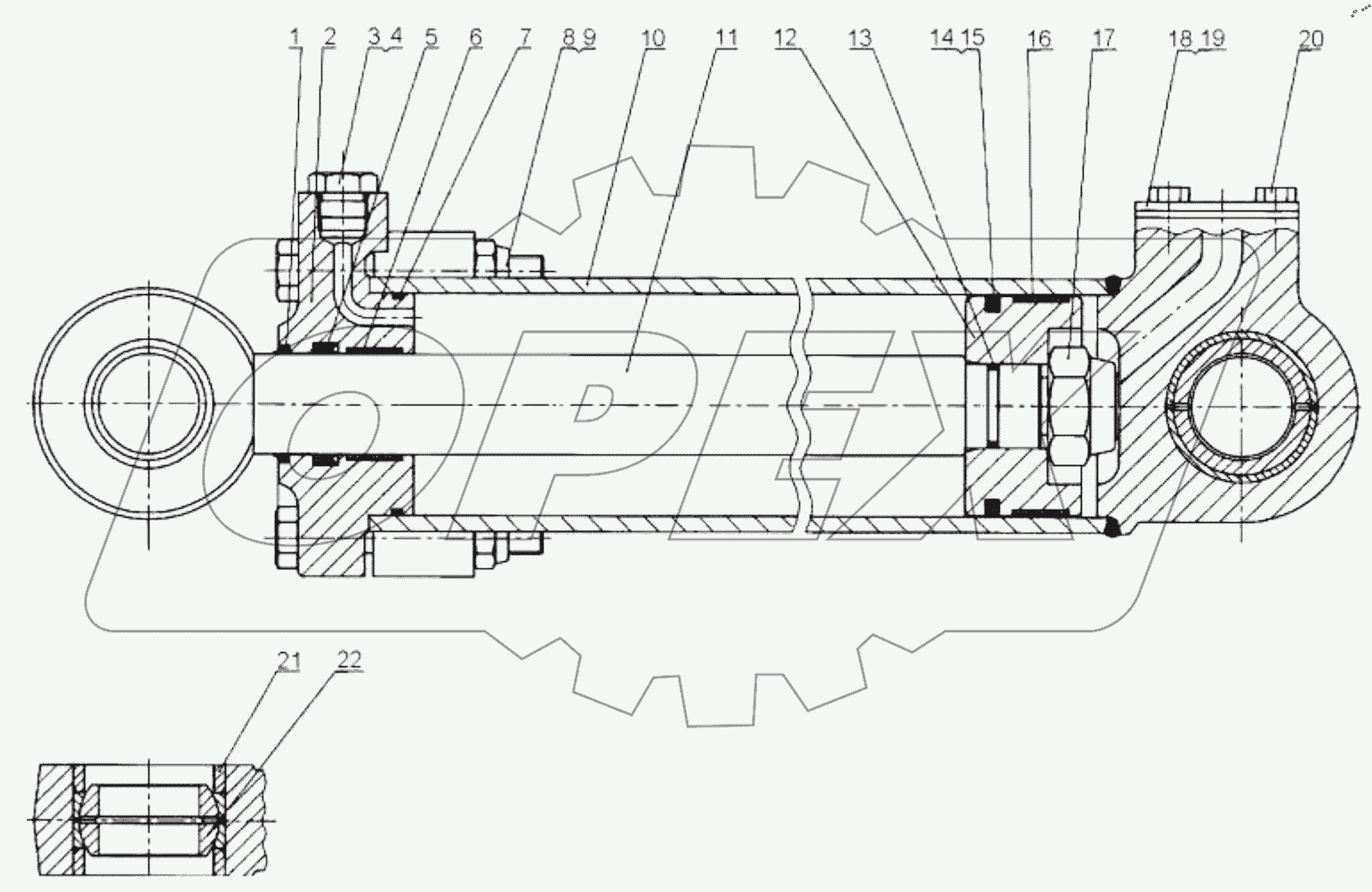  10C0114 001 STEERING CYLINDER