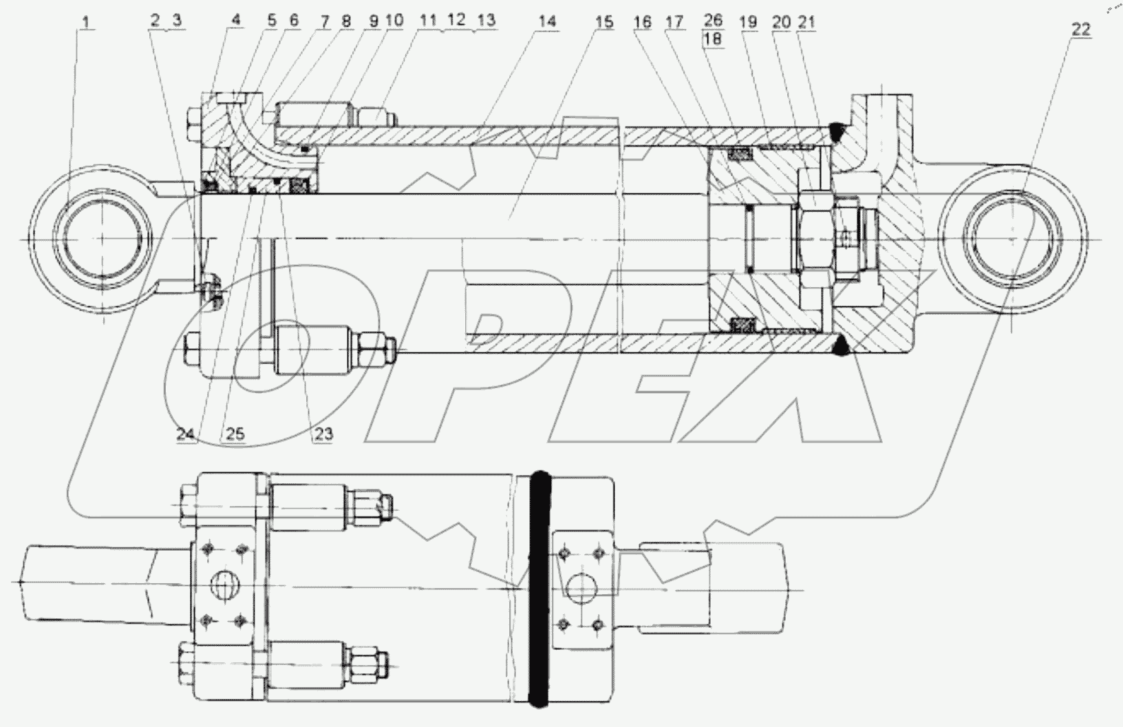  10C0033 000 FORK CYLINDER