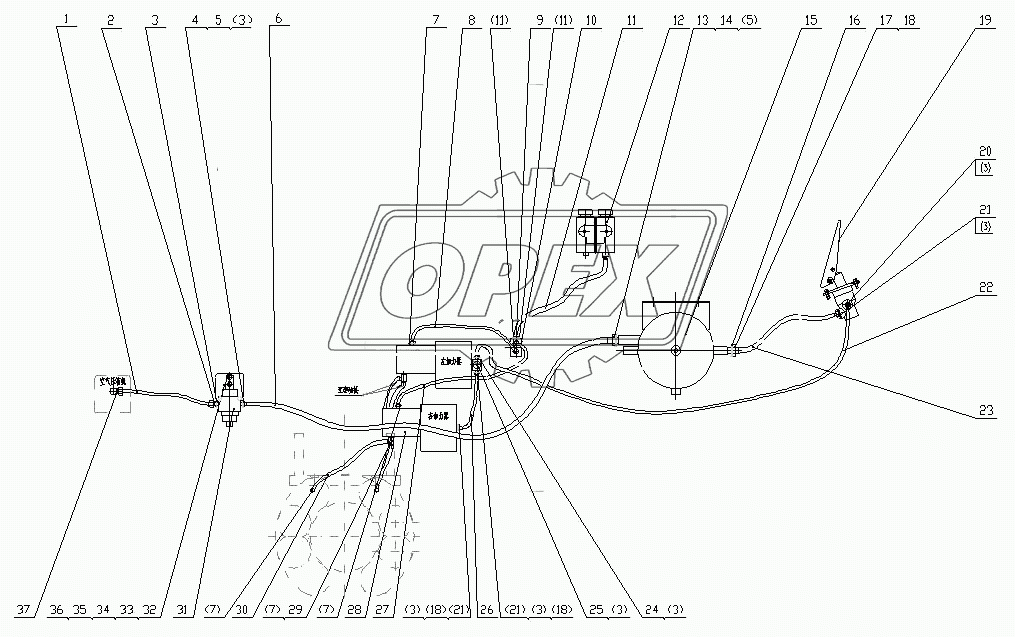 Service brake control system