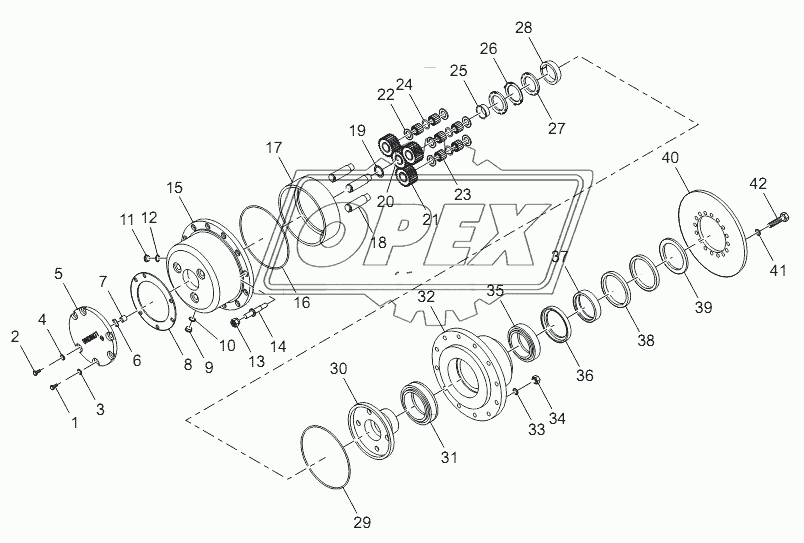 Spindle speed reducer assembly