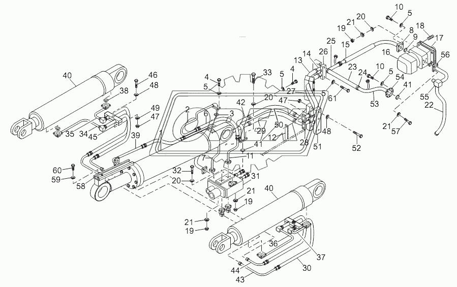 Implement hydraulic system (CDM833.07)