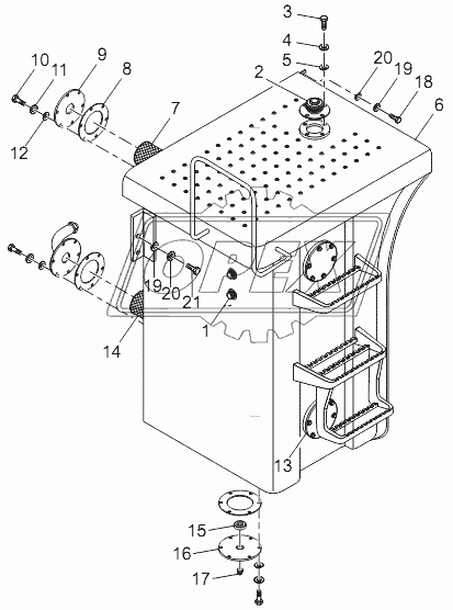 Hydraulic tank assembly (LG30F.13.09)