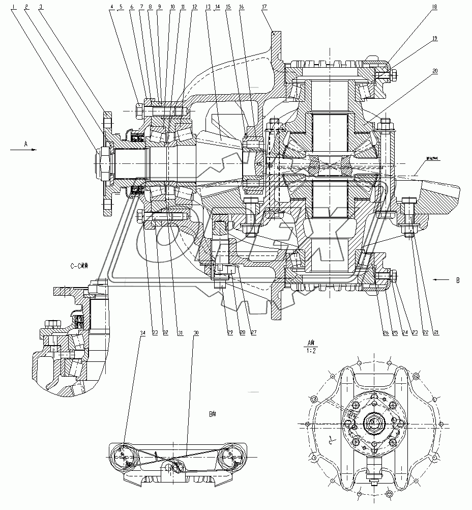 Front Axle Final Reductor Assembly