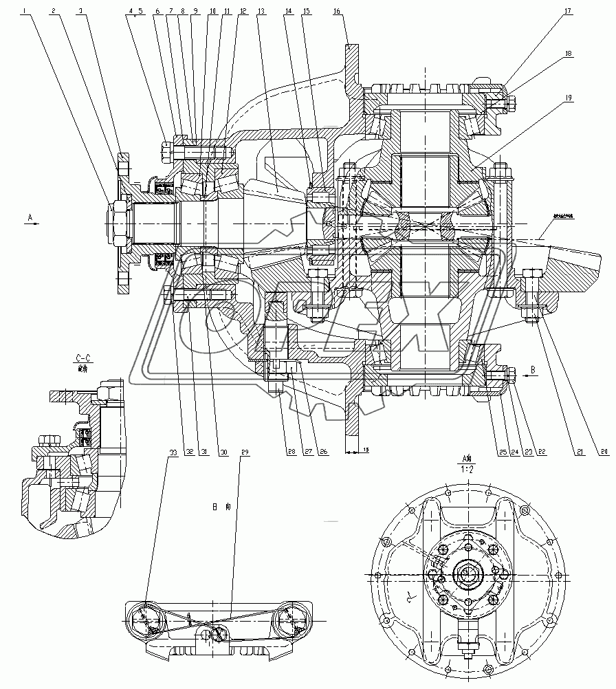 Rear Axle Final Reductor Assembly