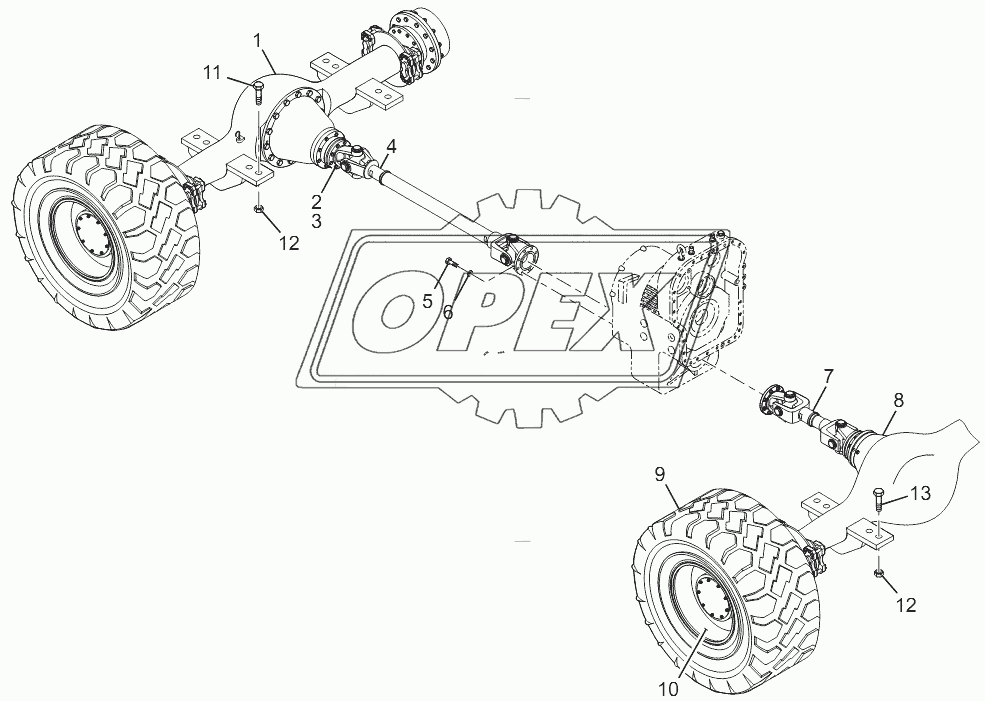 Axle system (CDM853.04)