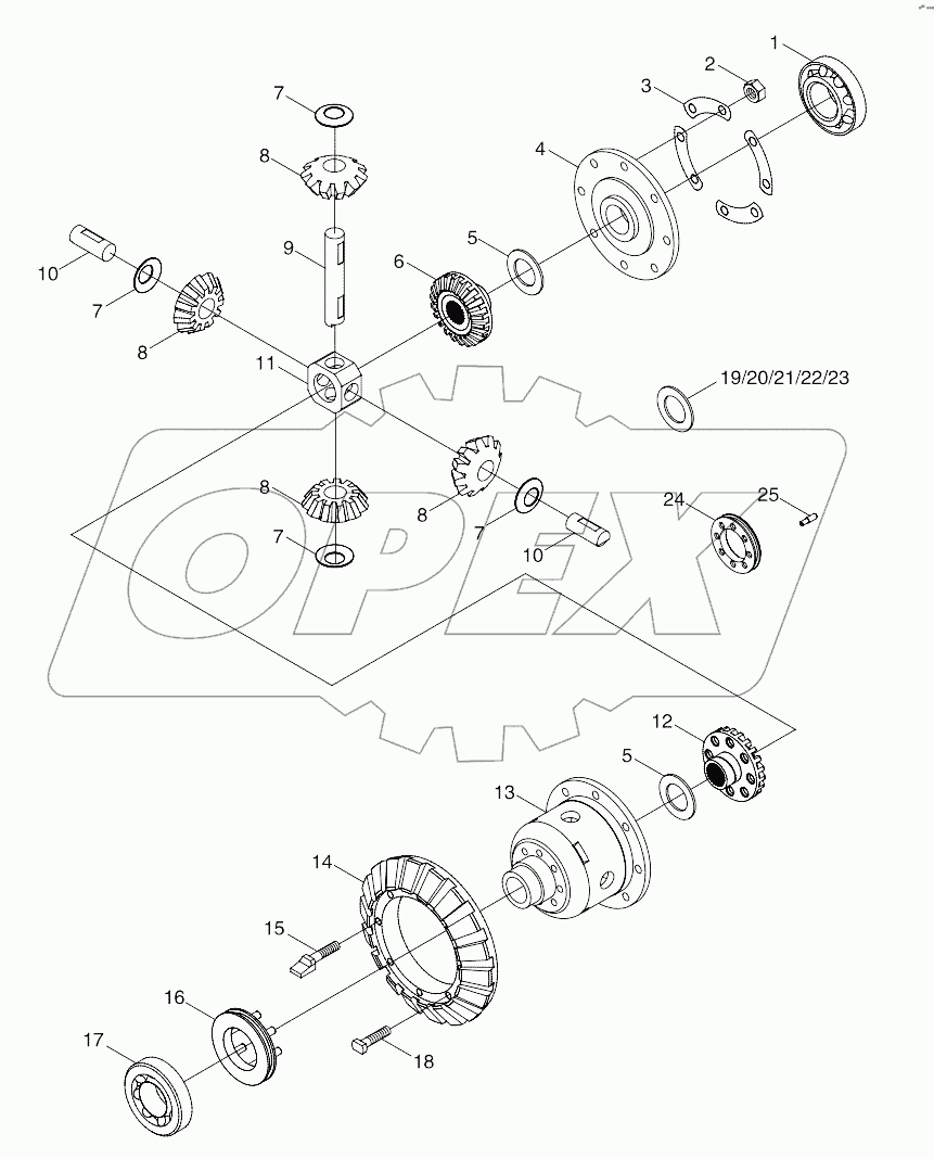  Rear Axle Central Transmission Assembly-2