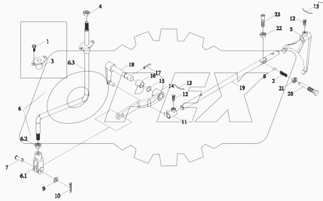  TD3P413010000 PTO CONTROL ASSEMBLY