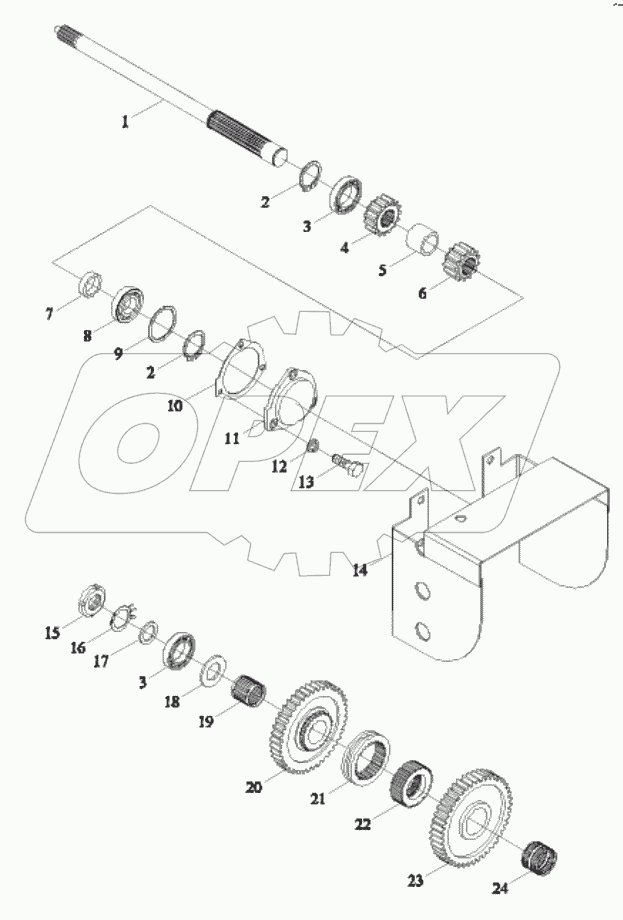  TE1L412040000K PTO GEAR ASSEMBLY