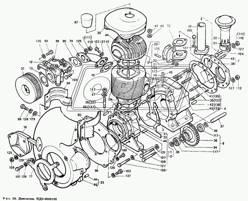 Двигатель ПД8-0000100 1