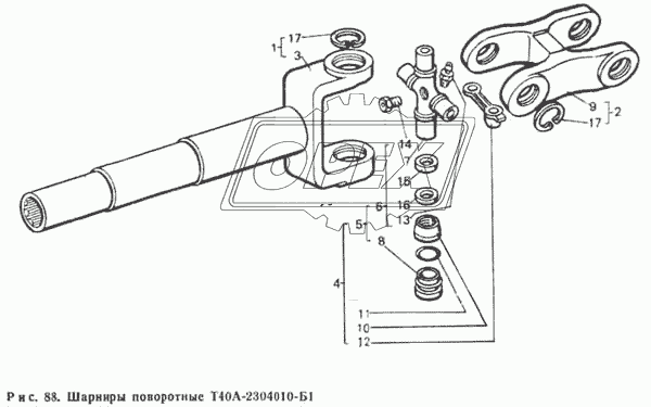 Шарниры поворотные Т40А-2304010-Б1