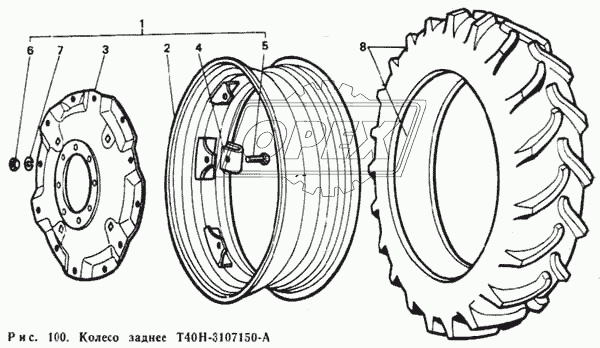 Колесо заднее Т40Н-3107150-А