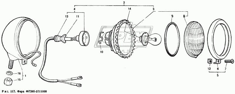 Фара ФГ305-3711000