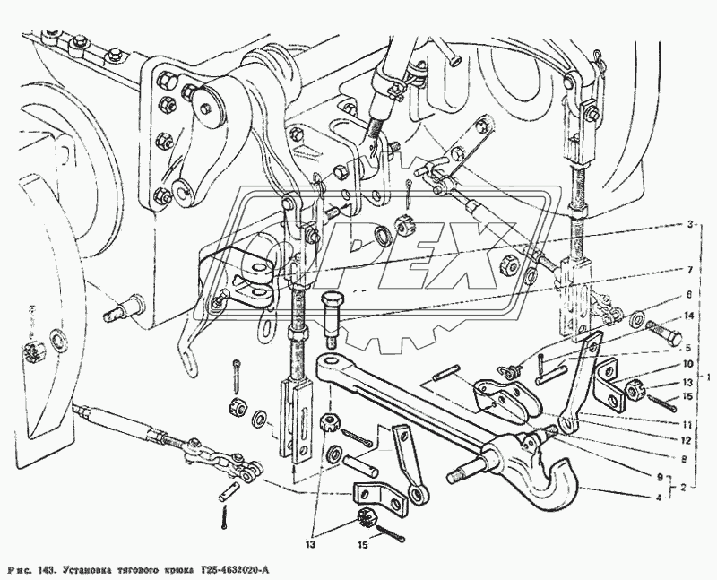 Установка тягового крюка Т25-4632020-А