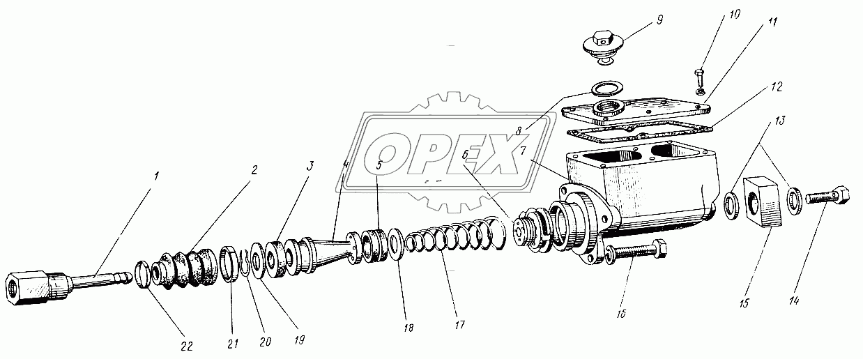 Цилиндр гидротормозов главный