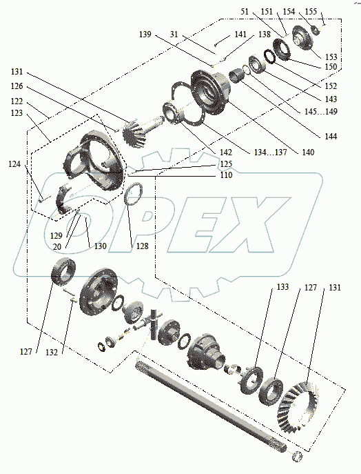 Запасные детали заднего ведущего моста 397.1