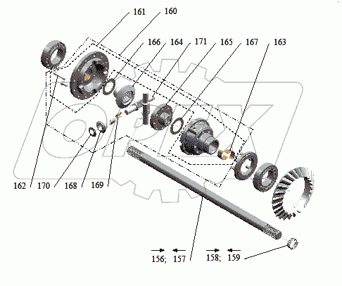 Запасные детали заднего ведущего моста 397.1