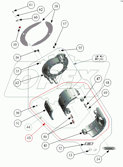 Запасные детали задних ведущих мостов 395