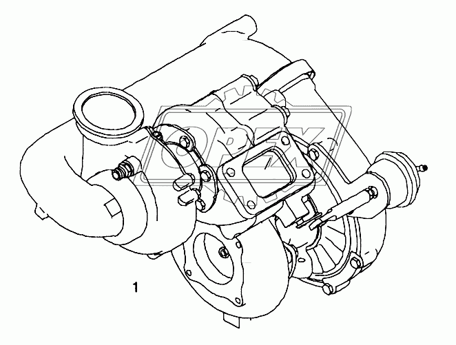 Крепление турбокомпрессора 1