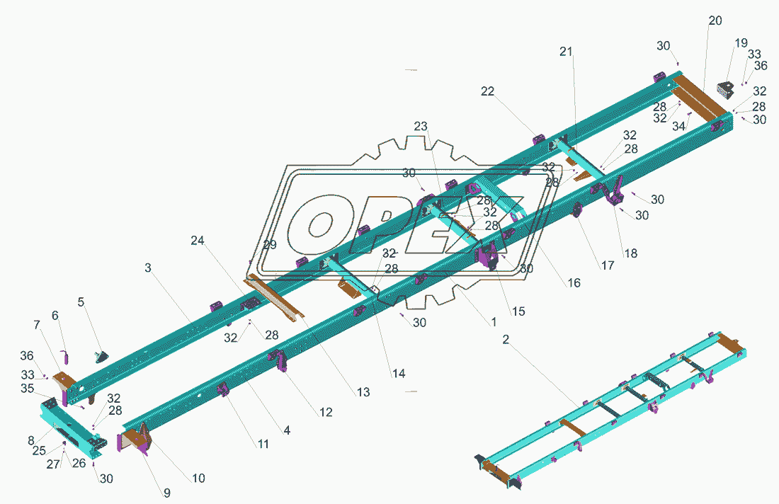 Рама МАЗ-437040, МАЗ-437041