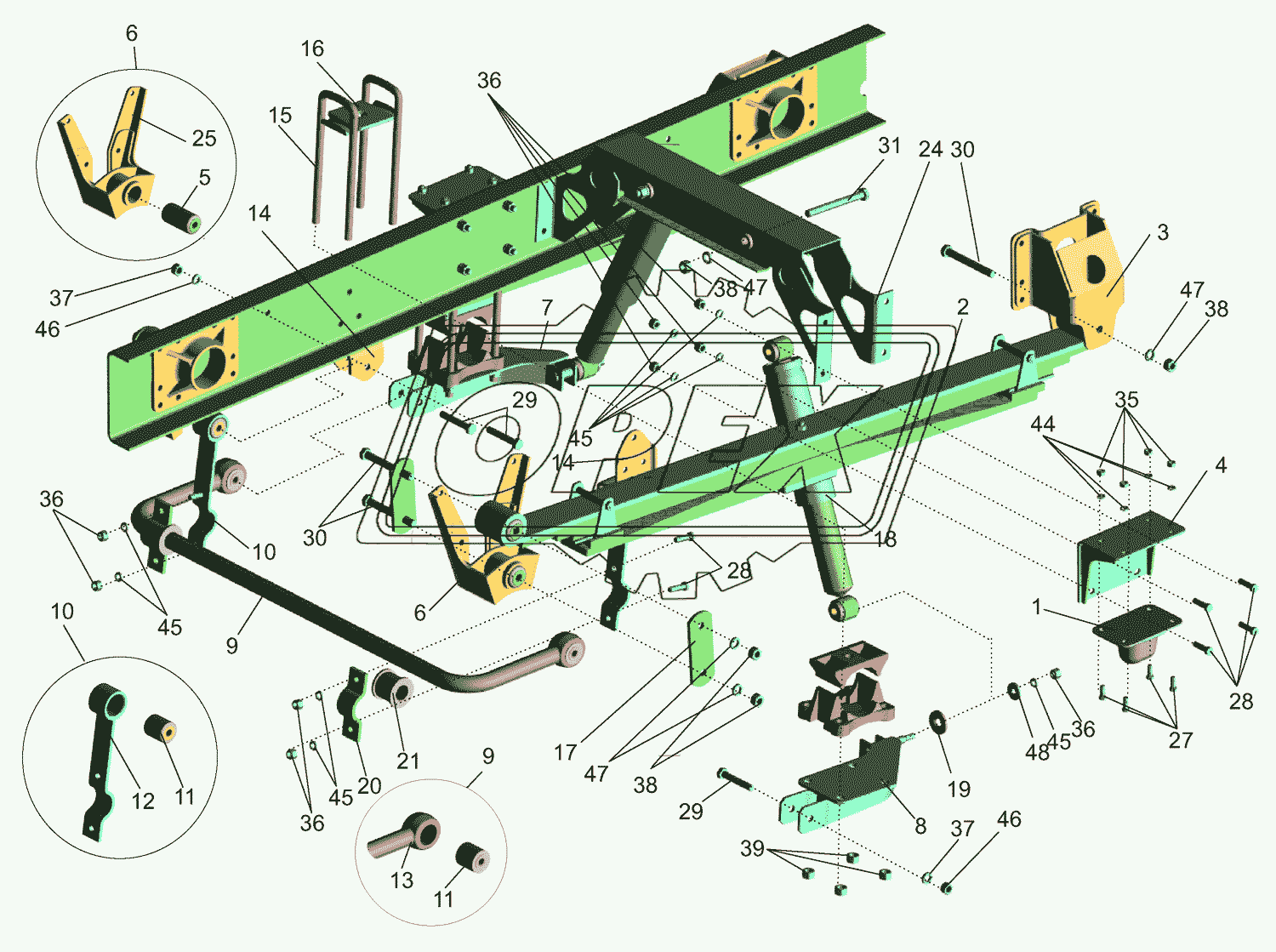 Подвеска задняя 4370-2900002