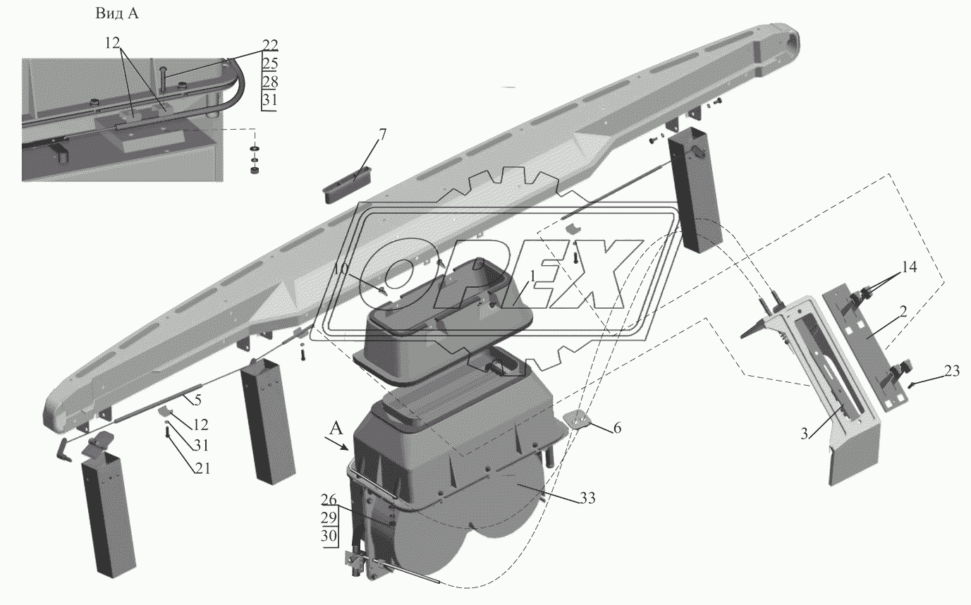 Установка отопителя 4370-8100001