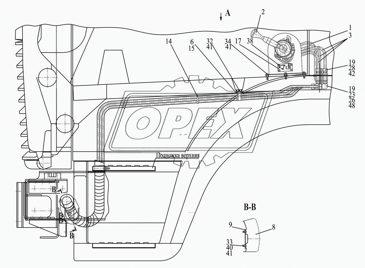 Привод стояночного тормоза P437041-3537004