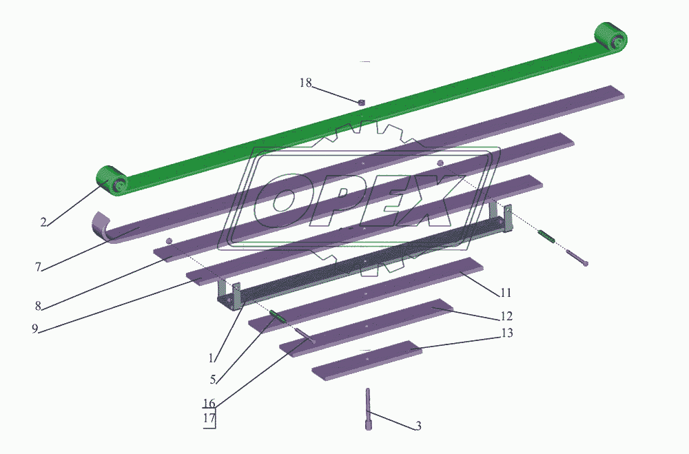 Рессора передняя 4370-2902012-011