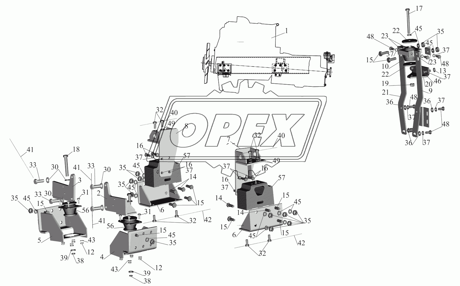 Крепление двигателя 437030-1001002