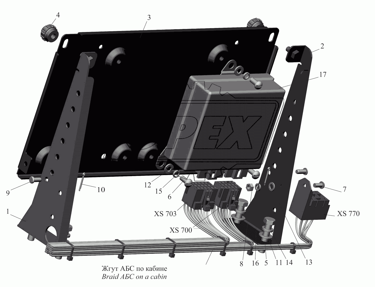 Установка электронного блока АБС 2