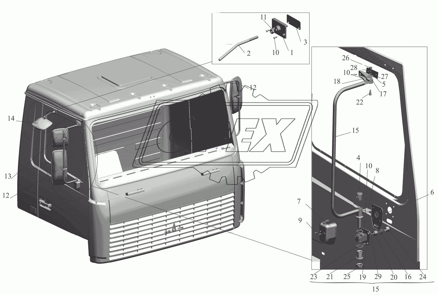 Установка зеркал 6430-8200005