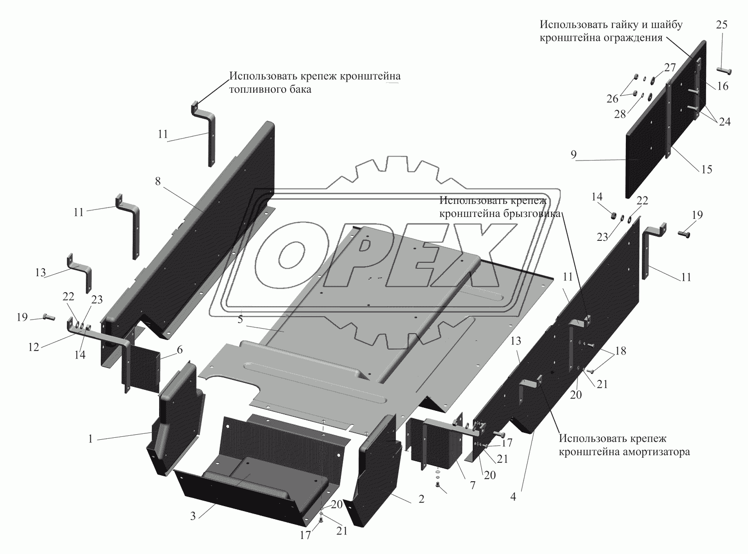 Установка шумоизоляционных экранов 437030-1061004