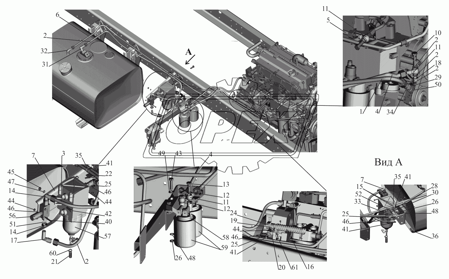 Установка топливопроводов 437130-1104002