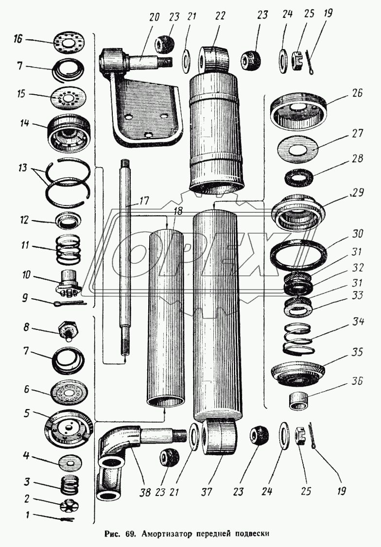 Амортизатор передней подвески