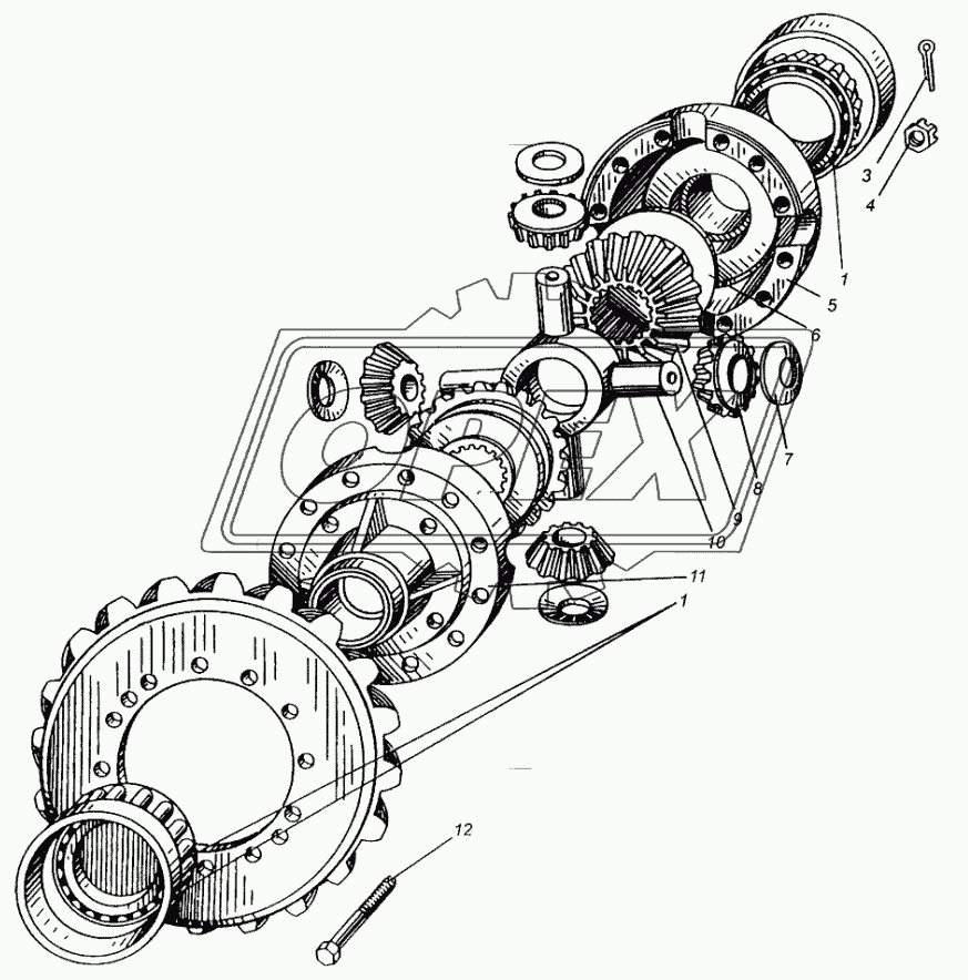 Дифференциал переднего моста МАЗ-509А