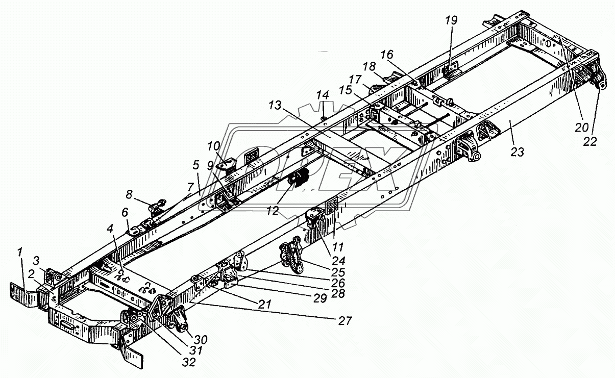 Рама МАЗ-5549