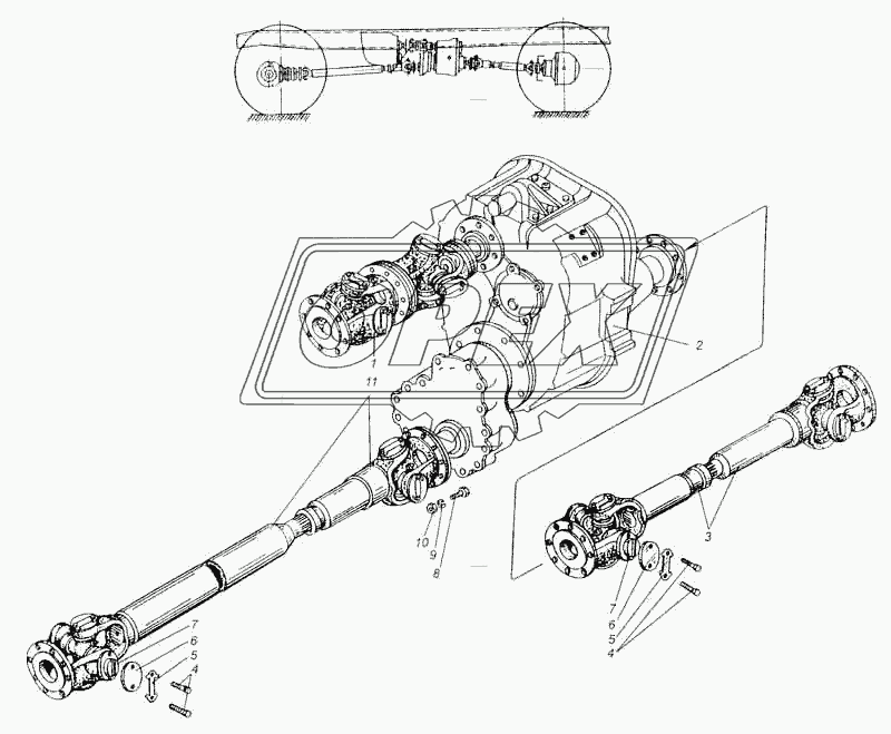 Валы карданные автомобиля МАЗ-509А