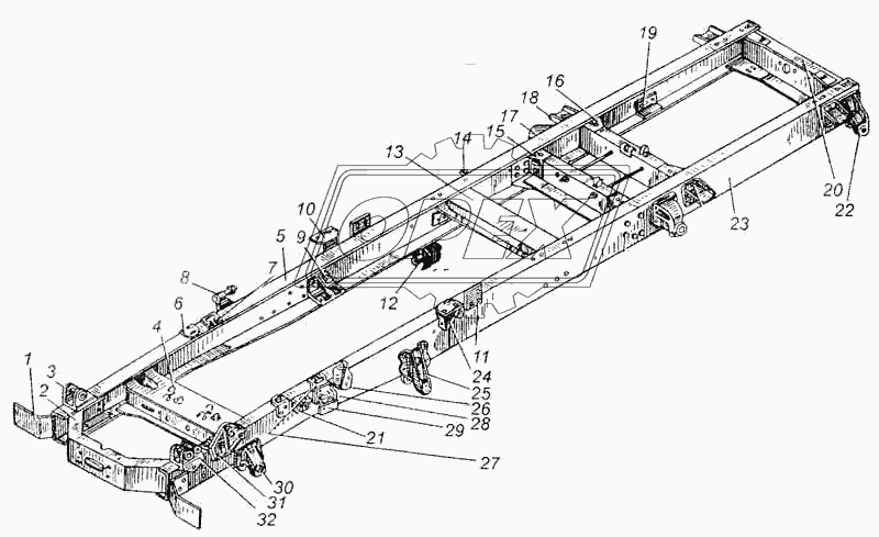 Рама автомобиля МАЗ-5549
