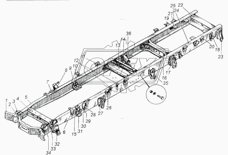 Рама автомобиля МАЗ-509А