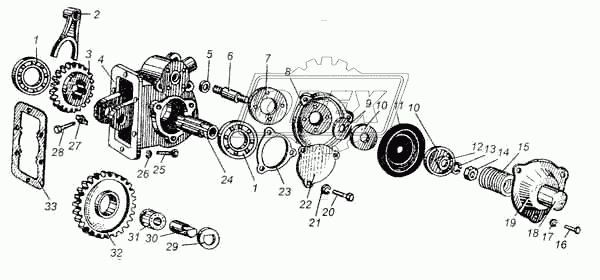 Коробка отбора мощности автомобиля МАЗ-5549