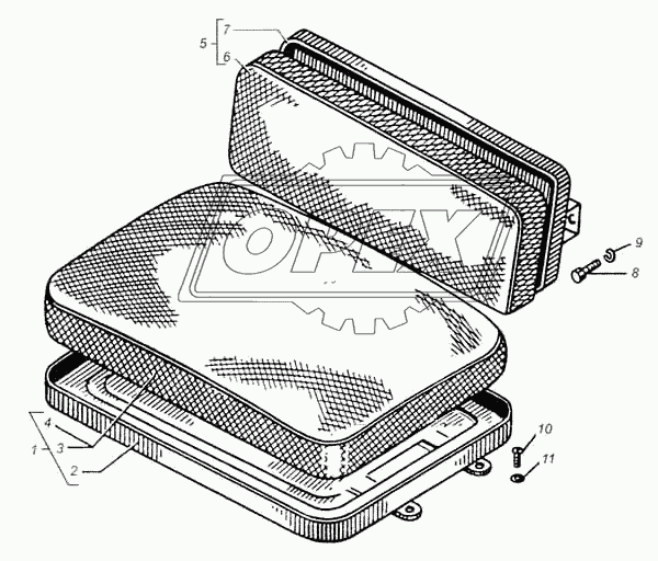 Сиденье среднее автомобилей МАЗ-5335, МАЗ-5429