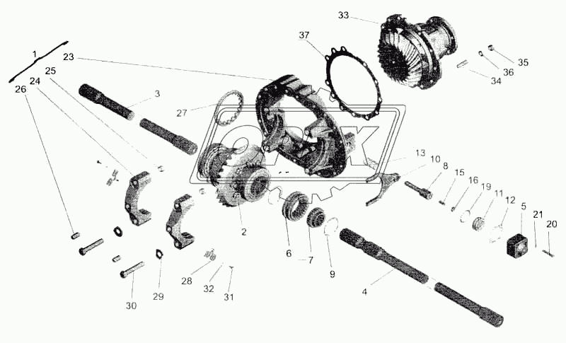 Мост задний МАЗ-533608. Редуктор