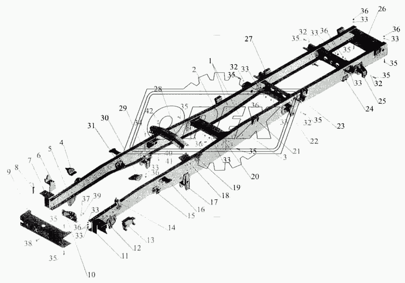 Рама автомобиля МАЗ-533702