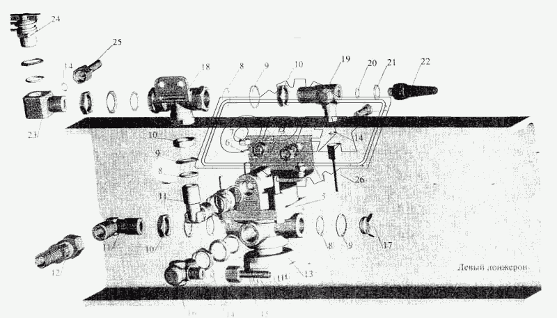 Установка ускорительного клапана и присоединительной арматуры на МАЗ-533702