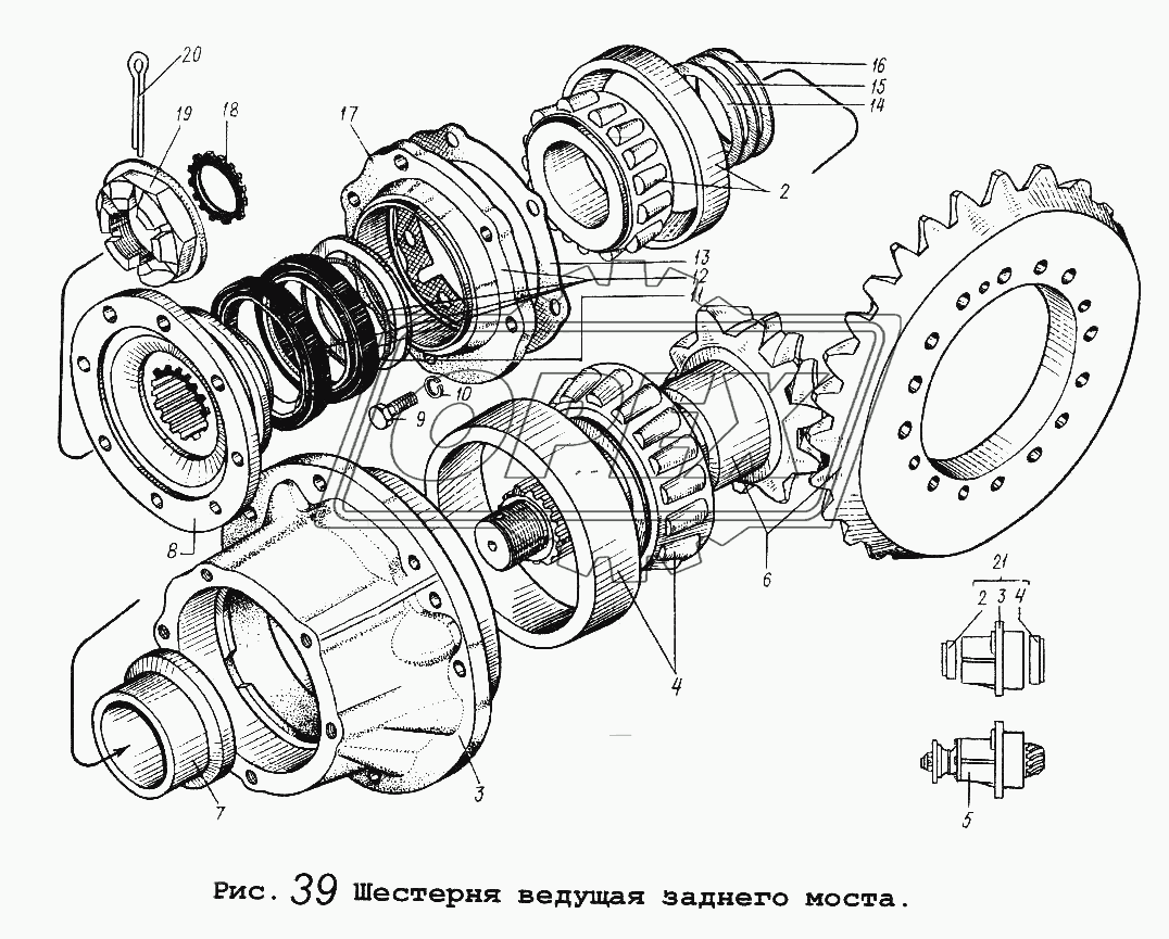 Шестерня ведущая заднего моста